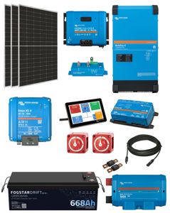 12V Conversion 1350W Solar, 3000W Multiplus II & 668A Fogstar Lithium