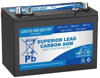 LDC12-105-G27-DT Leoch Lead Carbon AGM Battery