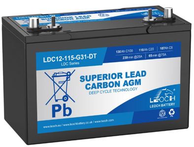 LDC12-115-G31-DT Leoch Lead Carbon AGM Battery