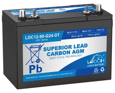 LDC12-90-G24-DT Leoch Lead Carbon AGM Battery